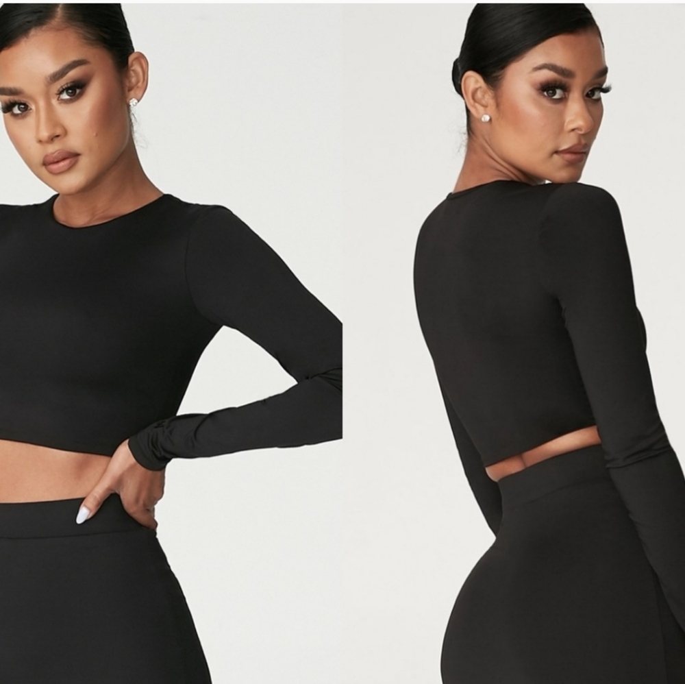 Meshki crop top black
